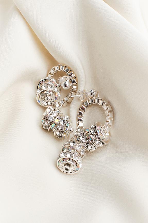 Pearl Octopuss.Y Paris Chained Earrings Silver